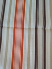 Colordrift Striped Autumn Tablecloth Orange Brown Tan 51  X 59 