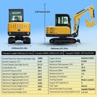 3 5 Ton Mini Excavator Kubota Diesel Enclosed Cab Side Swing W  6 Attachments
