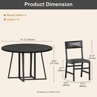Dining Room Table Set For 6 7-piece Kitchen Table Chairs For 6 47   Round