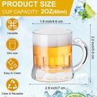 100 Pieces 2 Oz Mini Beer Mug plastic Mini Shot Glasses  Heavy Base Clear Reu   