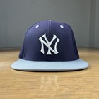 Vintage New York Yankees American Needle Snapback Hat Block Head Side Patch 90s