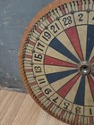 Antique Gambling Roulette Wheel Casino Game Carnival Sign Vintage Betting Wooden