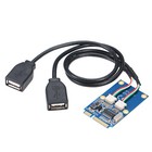 Mini Pci-e To Usb Adapter Mpcie To 5 Pin 2 Ports Dual Usb2 0 Converter Card E