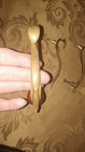 Set Of 9 Vintage Brass Dresser Handles pulls   Missing Two Wooden  beads 