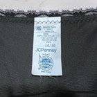 Vtg Jcpenney Black Lace Trim Slip Dress 100  Nylon Made In Usa Size Medium Read