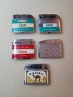 Vintage Cigarette Brand Lighter Lot Of 5  Untested  Flat Winston  Salem  Camel