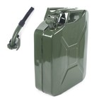 5 Gallon 20l Gasoline Army Green Jerry Can Military Metal Steel Tank Backup Usa