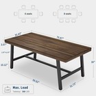 71  Farmhouse Dining Table For 6 To 8 People  Large Rectangular Kitchen Table