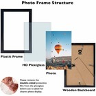 6x8 Picture Frame Black For Wall Or Tabletop Display  Horizontal And Vertical