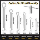 200 Pcs Cotter Pins 13-values Cotter Pin Assortment Kit 304 Stainless Steel