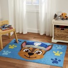 Paw Patrol Chase Kids Accent Rug  48  X 30   Tufted Cotton