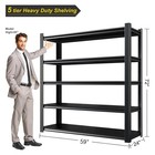24  D X 59  W X 72  H Garage Shelving Heavy Duty 5 Tier Garage Storage Shelves