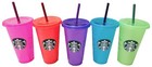 Starbucks Summer 2022 Color Change Venti Cold Cups With Straws  24oz  Pack Of 5 