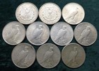 1 2 Roll Of Morgan   Peace Silver Dollars  10 Mixed Usa 90  Silver  1 Coins
