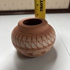 Small Pottery Vase Jar Pot Etched Signed Navajo American Pottery 3    Tall 4    Wide
