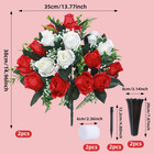 Set Of 2 Artificial Cemetery Flowers  Memorial Flowers Bouquet grave Memorial Fl