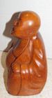 Vintage 8 Inch Tall Teak Wood Hand Carved Smiling Buddha Statue