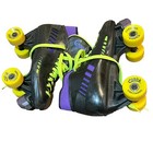 Vintage Roller Derby Cobra Roller Skates Black purple volt - Size 8 Men Urethane