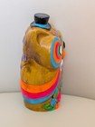 Vintage 1960 s Psychedelic Neon Ceramic Owl Coin Bank Holiday Fair Mid Mod Rare 
