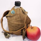 Us Army Canteen Vintage Ww2 Od Green Gi Cover 9 h Aluminum Canteen   Pistol Belt