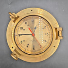 Vintage Chelsea Clock Co  Us Maritime Commission Brass Porthole Clock Battery