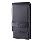 Leather Quad Pen Case Pencil Pouch Holder For Four Fountain Nappa Black