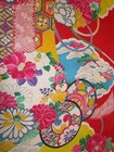 Boro Japanese Old Cloth Japan Vintage Red Yellow Blue Shell Bucket Drum Folding 