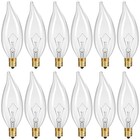 12-pack E12 Chandelier Light Bulbs 60w Warm White 2700k 120v Candelabra 12 Pack
