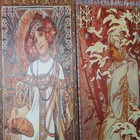 Alphonse Mucha Art Nouveau 4-panel Canvas Folding Floor Screen Room Divider 70 t