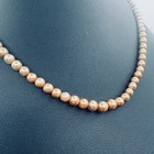 Antique Pearl Necklace 14  Choker 14k Gold Box Clasp 3mm-6mm