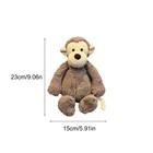 J Ellycat Small Bashful Brown Beige Monkey Stuffed Animal Beanbag Plush Toy 23cm