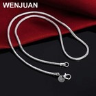 925 Sterling Silver Snake Chain Necklace 1mm 2mm 3mm Thin Dainty Chain 40-75cm