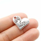 Mixed Set- 9 Fruit Of The Spirit Heart Charms Silver Alloy One Each Free Ship 