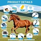 Horse Grooming Kit  14-in-1 Professional Horse Brush Set For Grooming  Curry