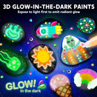 Rock Painting Kit- Glow In The Dark Rock Kit  Arts And Crafts For Kids Ages 6-12