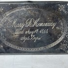 Rare  Antique Victorian Era Casket Plaque Silver Alloy Died 1868 Funeral Plate 