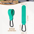 4 Pack Shopping Cart Hooks  Leather Shopping Cart Hooks  Green