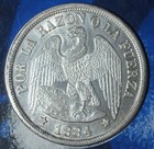 Unc Det Chile 1 Peso 1884     d411