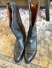 Lucchese Women   s Black Leather Western Cowboy Boots - Size 6
