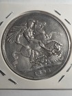 1893 Great Britain Silver Crown Victoria Veiled Head St George Lvi Spink 3937