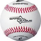 Champro Cbb-90 Durahide Cover Baseballs In An Optic Black Bucket     30 Balls