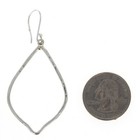 Sterling Silver  Hammered Outline Earrings  Handcrafted  Dangle Earrings  925