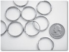 Wholesale Lot 250 Key Rings 24mm 1  Split Ring Silver