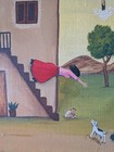 Vintagehandmade Mexican Folk Art Retablo Ex-voto Painting On Tin Religious Scene