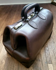 Doctor Medical Bag Large Travel Bag 1960s English Saddle Leather Fine Condition