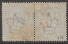 Sg 43 1d Rose-red  Plate 218 Horizontal Pair  Fine To Very Fine Used 