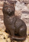 Vtg Cast Iron Still Bank Cat Figure   Guaranteed Old 
