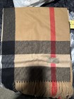 Nwt Burberry Scarf 100  Cashmere Check Plaid 80  x12   Made In Scotland Unisex