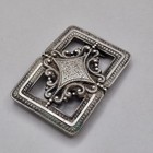 Antique vintage French White Metal Buckle