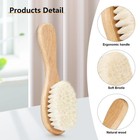 Baby Hair Brush And Comb Set For Newborns   Toddlers   Wooden Baby Brush Set    